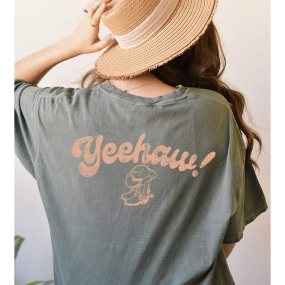 YEEHAW Garment Dyed Graphic T-Shirt
