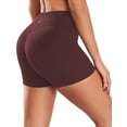 thumbnail image 1 of YEEKISUS Women Workout Shorts Tummy Control High Waisted Elastic Shorts for Biker Yoga Running Cycling Gym Brown L, 1 of 7