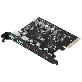 YEELIYA 5-Ports SuperSpeed 10Gbps USB 3.2/3.1 Card (3X USB Type C-2x USB Type-A) PCIe Expansion Card Internal USB3 Hub for Desktop PC Support Windows 10/8/7 and Linux Mac OS