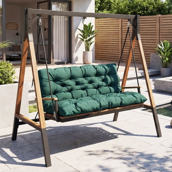YEERSWAG 2/3 Seater Outdoor Swing Cushion Bench Cushion Patio Garden Furniture Chair Pad Backrest Mat Chair Cushion,47x39 inch
