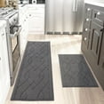 thumbnail image 1 of Kitchen Rugs Sets of 2 YEERSWAG 22"x 30"+ 22"x48“ Runner Rugs for Kitchen, Washable Kitchen Mat Soft Comfort Floor Mat Polypropylene Non-Slip Rug for Kitchen Hallway Office Sink Laundry, 1 of 7