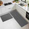 thumbnail image 1 of Kitchen Rugs Sets of 2 YEERSWAG 22"x 30"+ 22"x48“ Runner Rugs for Kitchen, Washable Kitchen Mat Soft Comfort Floor Mat Polypropylene Non-Slip Rug for Kitchen Hallway Office Sink Laundry, 1 of 8