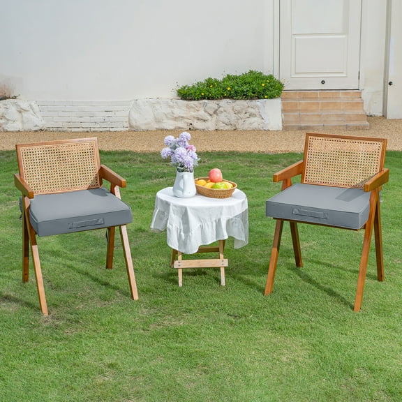 YEERSWAG 2pc Outdoor Cushions Square Corner Chair Cushions,Filling High Density Sponge Cushion Patio Seat Cushion