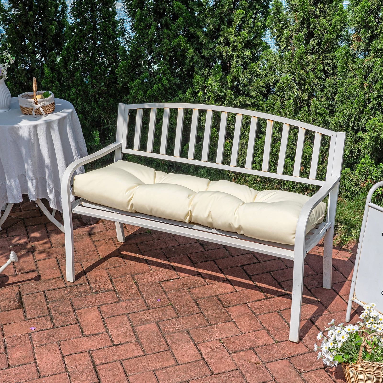 YEERSWAG 36x14x4 inch Outdoor Bench Cushion Antifading Water Resistant Garden Furniture