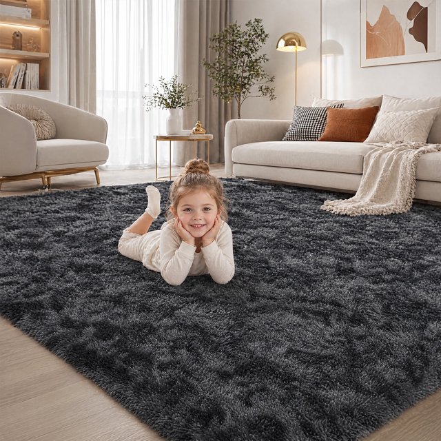YEERSWAG 4'x6'Area Rugs Fluffy Rug Indoor Shaggy Rugs Area Rugs for Living Room Bedroom Carpet