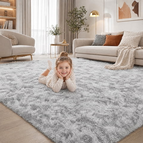 YEERSWAG 4'x6'Area Rugs Fluffy Rug Indoor Shaggy Rugs Area Rugs for Living Room Bedroom Carpet