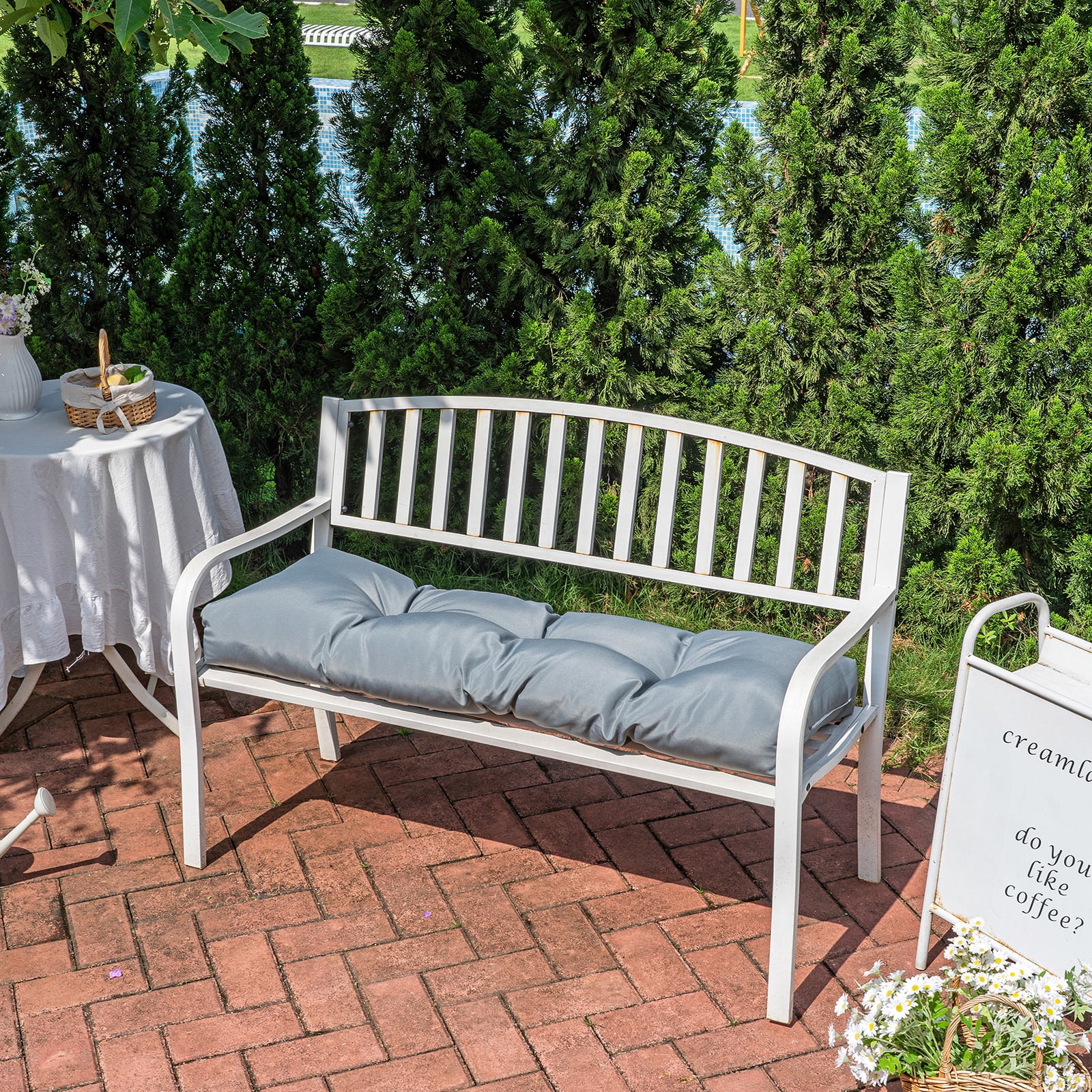 YEERSWAG 42x16x4 inch Waterproof Outdoor Bench Cushion, Anti-fading ...