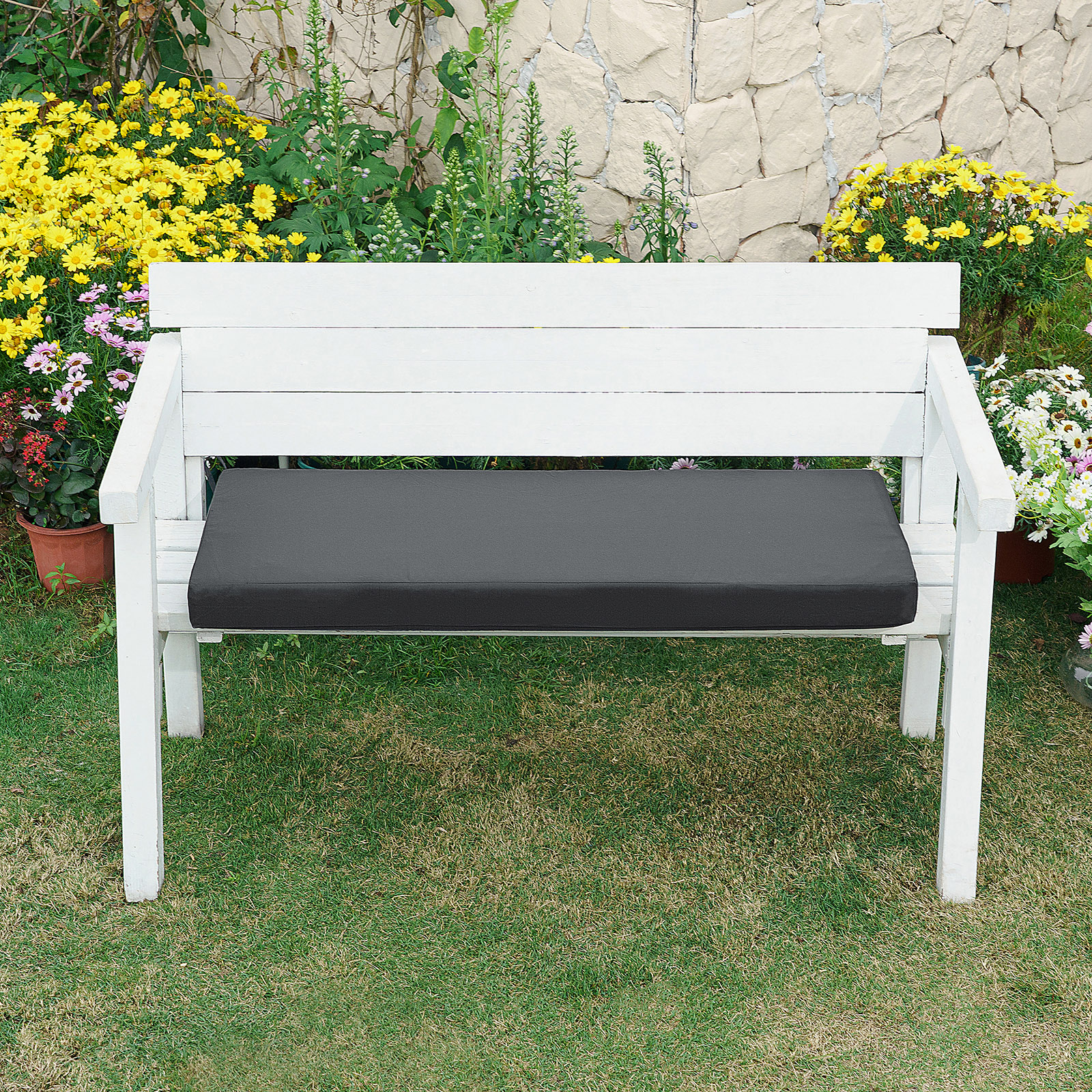 YEERSWAG 42x18x3 inch Waterproof Outdoor Bench Cushion, Anti-fading ...