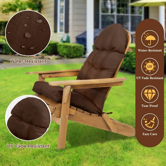 YEERSWAG 43x 20" Adirondack Chair Cushion,Patio Chair Cushion with Ties Chair High Back Indoor Outdoor Lounge Cushion Seat Pads,Non Slip Rocking Chair Cushion