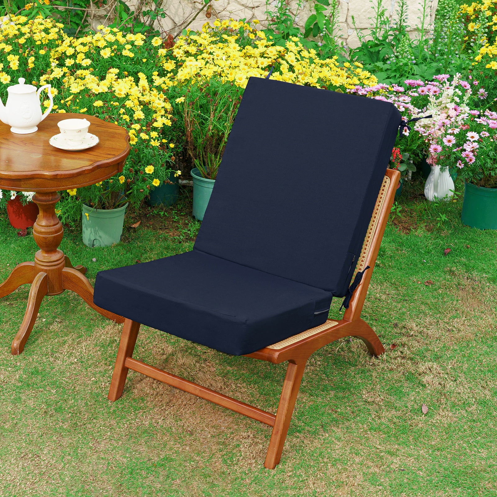 YEERSWAG 44x20x4 inch Indoor Outdoor High Back Chair Cushion,Deep Seat Chair Cushion Set,Solid