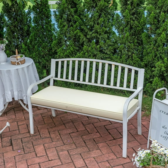 YEERSWAG 48x18x3 inch Outdoor Chair Cushions Bench Cushion Patio Chair Cushions Non Slip Removable Anti-fading Water Resistant Garden Loveseat Cushion with Handle