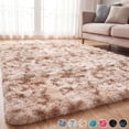 thumbnail image 1 of YEERSWAG Shag Area Rug, 5 x 8 ft Ultra Soft Fluffy Area Rug for Living Room Bedroom Indoor Carpet, Brown, 1 of 11