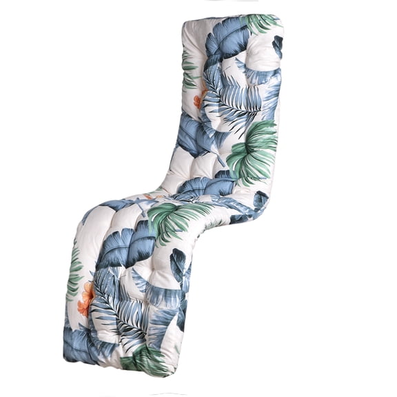 YEERSWAG 67x21x3 in Lounge Chaise Chair Cushion High Back Cushion Outdoor/Indoor Rocking Chair Padded with Ties (Chair Not Included)