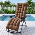 thumbnail image 1 of YEERSWAG 67x21x3 inch Outdoor Chaise Lounge Cushions, Lounge Chaise Cushion with Ties, Non Slip High Back Chair Pad for Patio Furniture, Coffee, 1 of 7