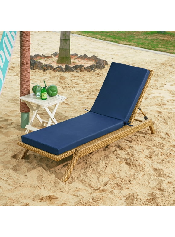 YEERSWAG 72x21x3 Inch Recliner Cushion Chaise Lounge Cushion Non Slip Waterproof Anti-fading Chair Cushion,Outdoor Living Adjustable Beach Patio Garden Furniture Cushion with Ties