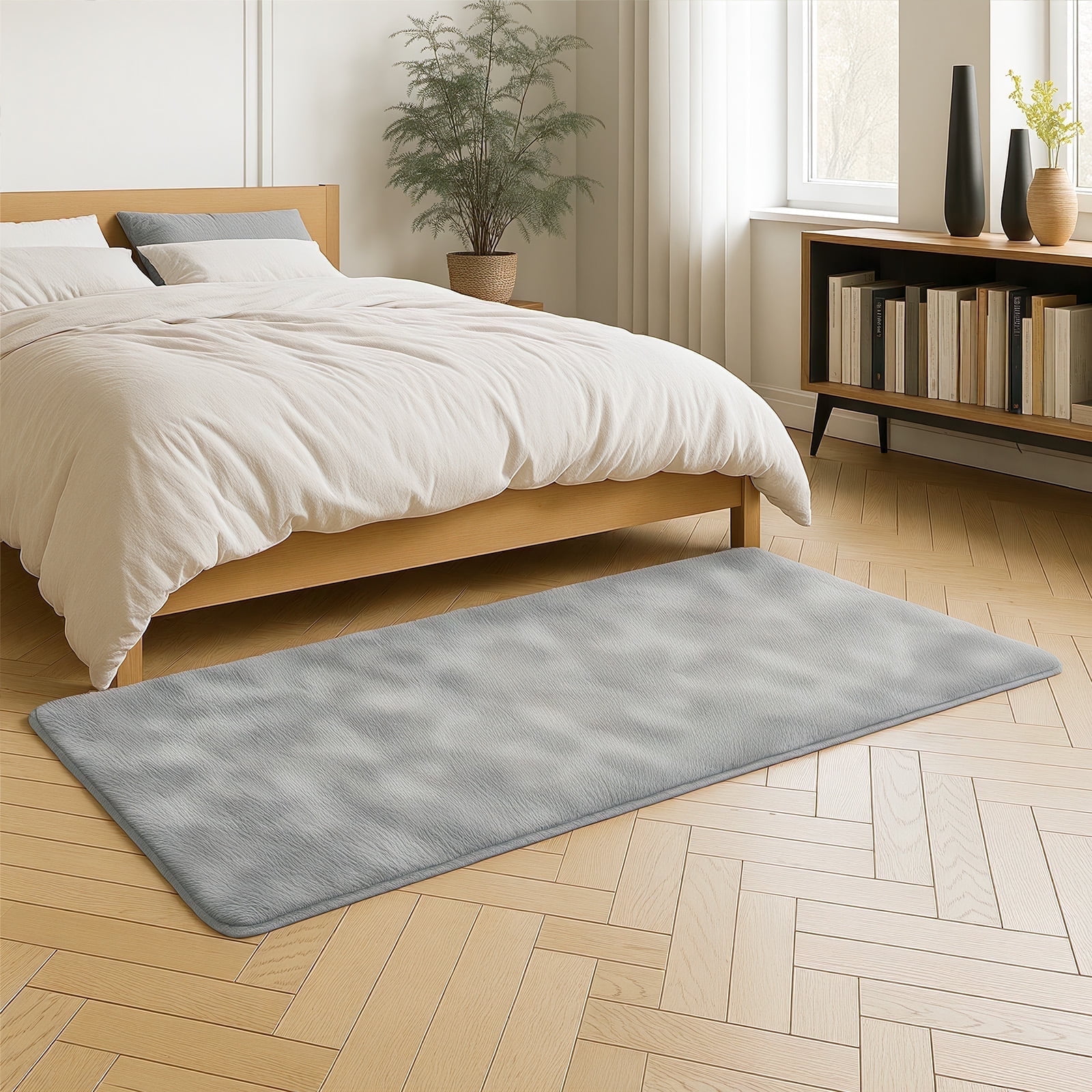 YEERSWAG 2.6x6.6ft Super Soft Shaggy Area Rugs for Living Room Bedroom,Fluffy Shag Rug Floor Rug,Anti-Skid Carpet