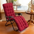 thumbnail image 1 of YEERSWAG Chair Cushion 67"x21" Red Solid Print Rocking Chair Cushions Outdoor Seating Cushions, UV Resistant, 1 of 11