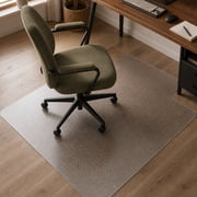 YEERSWAG Office Chair Mat for Carpet Floor 48"x30", Transparent PVC Chair Mat with Grippers, Non-Slip Carpet Protector for Desk Chair