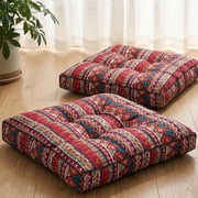 وسادة أرضية YEERSWAG 20x 20 وسادة أرضية للفناء وسادة كرسي بوهيمية ووسادة مقعد فناء خارجي ووسادة يوغا للتأمل للحديقة والمنزل والمكتب والاستخدام الداخلي والخارجي