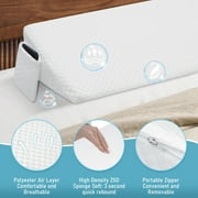 YEERSWAG Twin Size 39x12x6" Bed Wedge Pillow,Mattress Filler Headboard Pillow,Bed Filler Support Foam Wedge Pillow for Sleeping