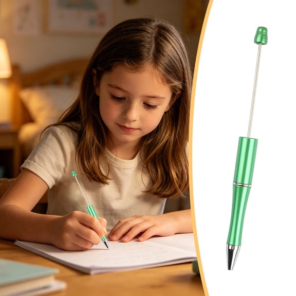 YEESHU Activity Gift Gold Beaded Pen 1.0mm DIY Beadable For Home Office Teacher Customization And Gifting