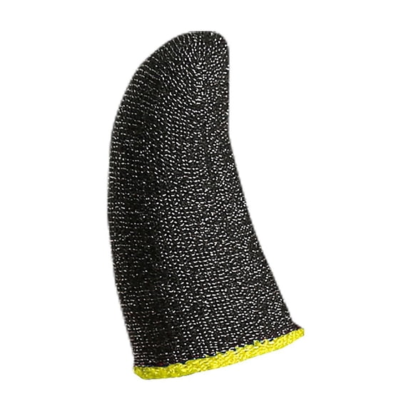 YEESHU Anti Slip Finger Cots for Mobile Games, Sweat Proof and Anti Slip Tools, Breathable Screen Gaming Finger Sleeves Yellow