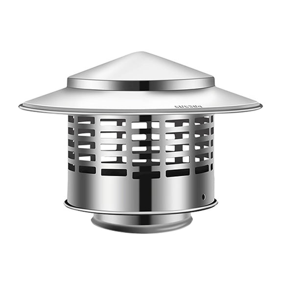 YEESHU Chimney Cap, Stainless Steel Round Chimney Cover with Screen, Rain Cap for Fireplace and Stove Pipe, Outdoor Roof Vent Cap – 75mm/3 Inch