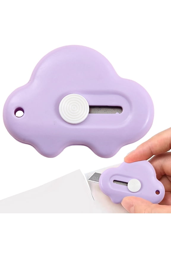 Cloud Shaped Portable Letter Opener Keychain Envelope Mailbox Opener Cute Small Scalable Opener For Home Office