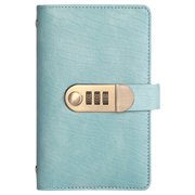 YEESHU Envelope Savings Challenge Book with Password Lock, Light Blue 18x11cm Cash Storage Organizer for Budget Planning, Secure Money Saving Binder for Home Finance Management Use