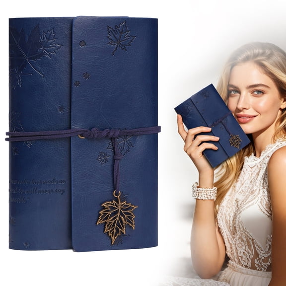 YEESHU Portable A6 Nostalgic Ring Diary Leather Cover Travel With Paper Protector Inches For Home Office Journaling