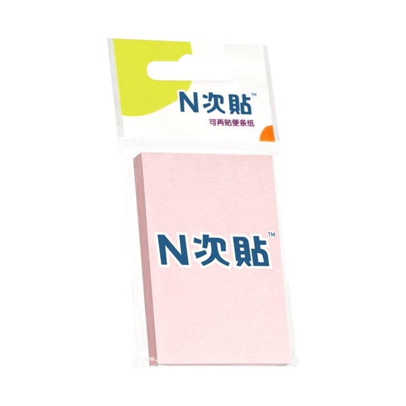YEESHU Removable Sticky Notes, Colorful Adhesive Note Paper for Home and Office Daily Reminder – Pink, 76x51mm