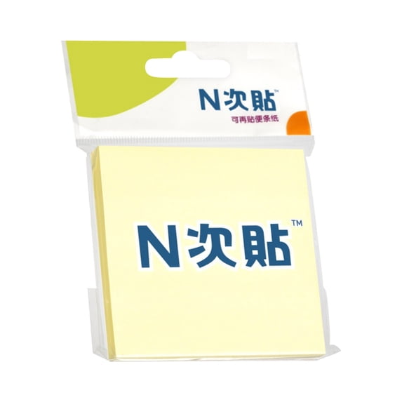 YEESHU Removable Sticky Notes, Colorful Adhesive Note Paper for Home and Office Daily Reminder – Yellow, 76x76mm