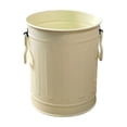thumbnail image 1 of YEESHU Small Metal Bucket with Handle, Cream White Iron Storage Tin for Desk Organizer, Pen Holder Planter for Home Decor, Multipurpose Container for Office Supplies Craft Use, 1 of 4