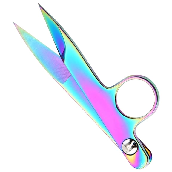 YEESHU Spring Action Thread Nippers, Sewing Scissors for Fabric Cutting, Edge Stainless Steel Tailor Shears, Precision Snips and Seam Cutter for Sewing and Crafting – V Shape for Cross Stitch