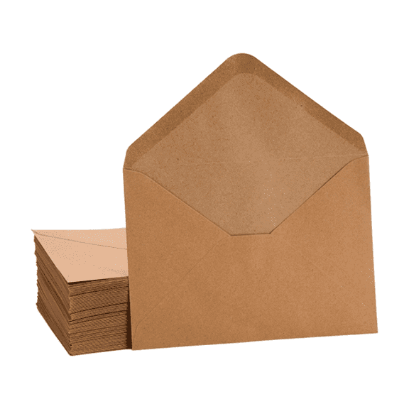 YEESHU Thickened Paper Envelope, Retro Literary Style Creative DIY Greeting Card Envelope, Kraft Paper Envelope for Letter Stationery Use