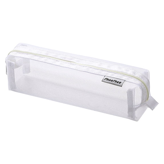 YEESHU Transparent Mesh Pen Bag High Appearance Quality Printed Pencil Case for Storing Stationery Office Home