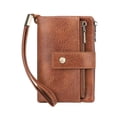 thumbnail image 1 of YEESHU Womens Wallet Small Leather RFID Blocking Tri Fold Large Capacity Compact Card Holder with Zipper Pocket ID Window, 1 of 8