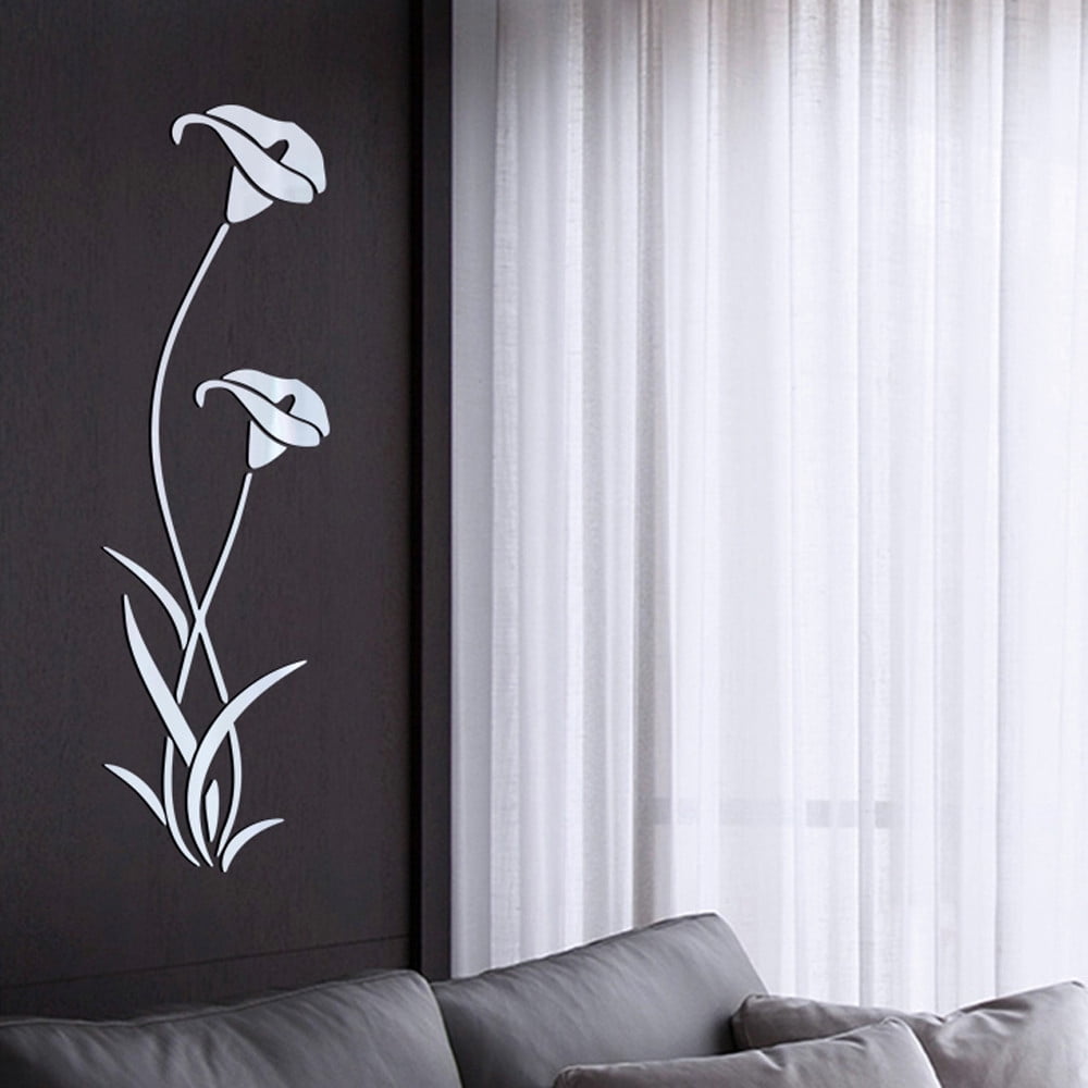 YEEYUANCH 3D Diy Flower Shape Acrylic Wall Sticker Modern Stickers