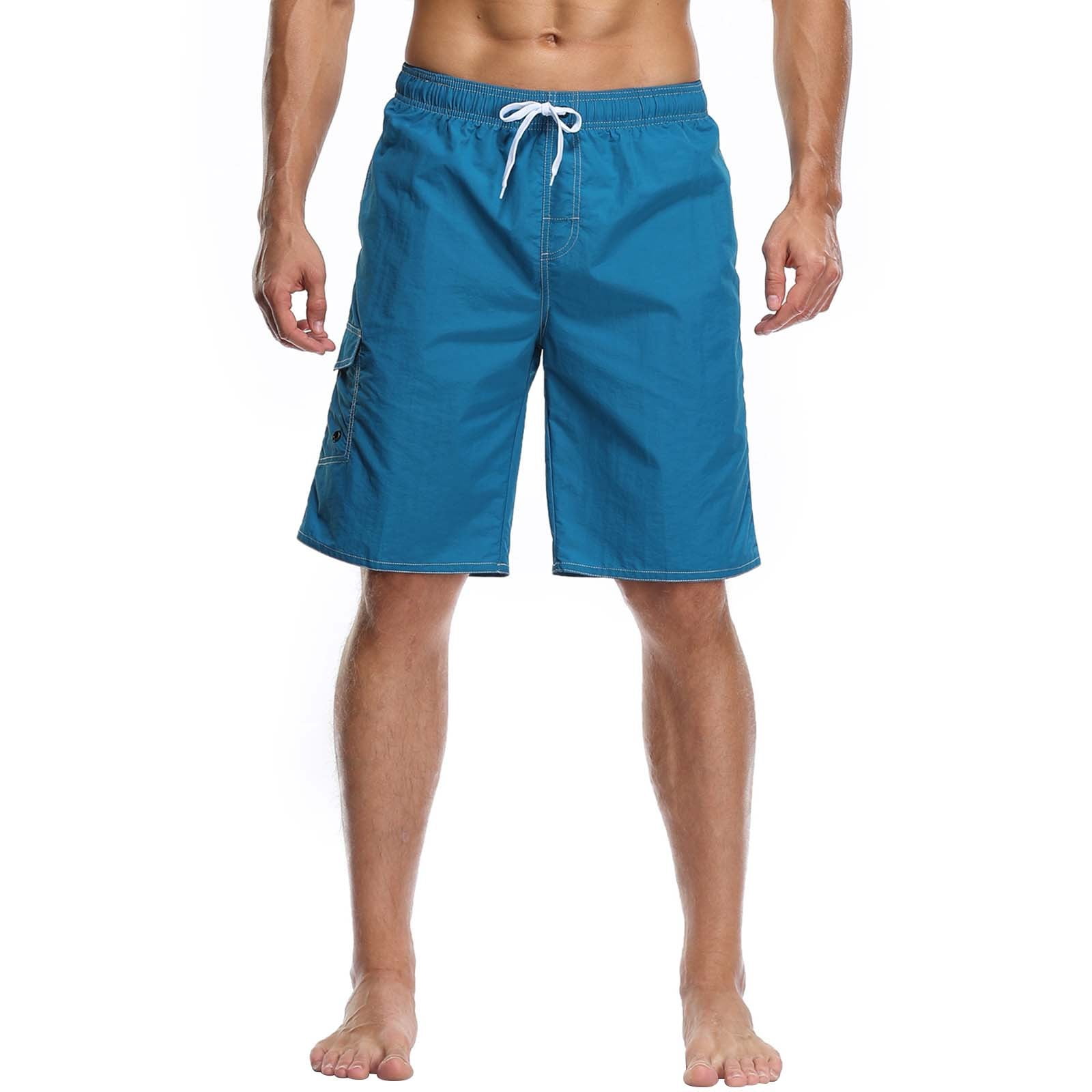 YEEYUANCH Men's Quick Drying Swimming Trunks With Mesh And Beach Board