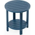 thumbnail image 1 of YEFU Outdoor Side Table 2-Tier HIPS Adirondack Patio End Tables Weather Resistant Small Coffee Table (Navy, 1PC), 1 of 7