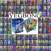 YEGBONG 100pcs Rainbow Rare Cards TCG Deck Box Cards Rare Cards Trading Game Cards Best Gift for Kids Fans and Collectors (100Vmax)