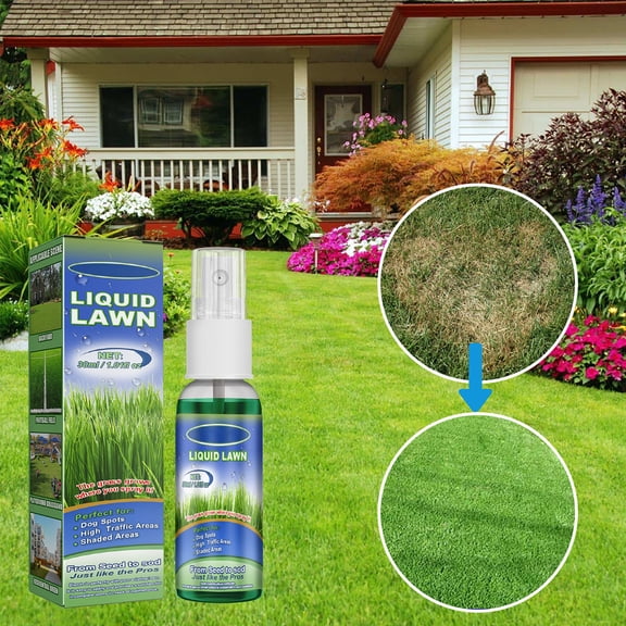 YEGBONG Lawn Spray Liquid Fertilizer Fast Green Repair for Grass, Portable Spot Treatment for Weak or Sparse Patches (30ml Box, 1PC)