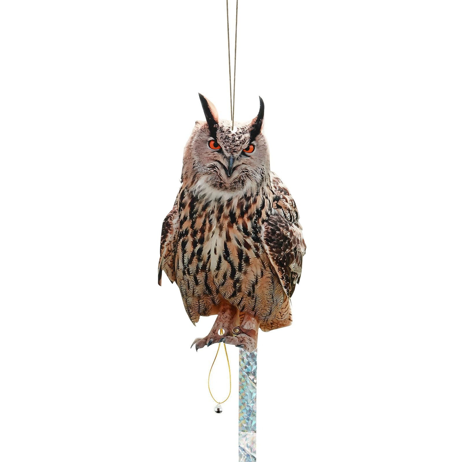 YEGHUN Hangs Hangs Plastic Owl To Keep Birds Owls Bird Scarers Reflective Hanging Bird