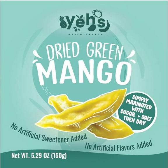 YEHs Dried Fruits: Dried Green Mango 150g - || Soft and Chewy || Vacuum Sealed || Made in Taiwan ||