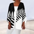 thumbnail image 1 of YEJIMAN Cotton Tshirts For Women, Nylon,Spandex Patriotic Shirts For Women, Women 2024 Retro Print 3/4 Sleeve Cardigans Lightweight Blouse Tops Coat Casual Duster Jackets, 1 of 6