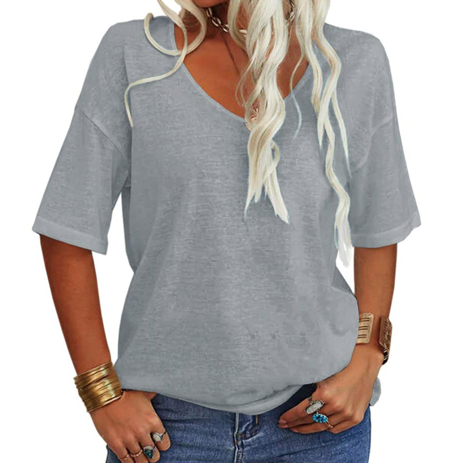polyester spandex plus size tops