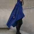 thumbnail image 1 of YEJIMAN Hoodies For Women Loose Hoodie Long Hooded Tops Ladies Sweatshirt Sweater Asymmetric Blouse Essentials Hoodie Blue, 1 of 6