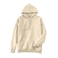 thumbnail image 1 of YEJIMAN Hoodies For Womens Daily Long Casual Down Pocket Hooded Sweatshirts Pullover Sleeve Button V Drawstring Neck Women's Essentials Hoodie Khaki, 1 of 6