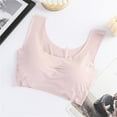 thumbnail image 1 of YEJIMAN Seamless Bras for Women Ultra Thin Padded Comfort Wireless Bra Breathable Bralette for Sleep Everyday Bra, Pink Cotton Underwear For Women Seamless, 1 of 9