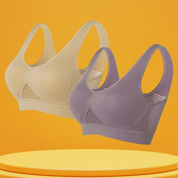 YEJIMAN Sports Bras Comfort Bras for Women Seamless Wireless Sleep Yoga Bras with Removable Pads, Blue Women Underwear Cotton, Nylon,Spandex Cotton Underwear For Women